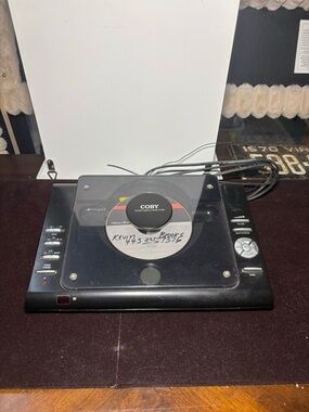 Black Portable CD Player with Top-Loading Disc Tray